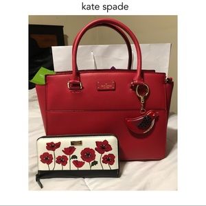 NWT Kate Spade Grove St Lana bag keychain & wallet